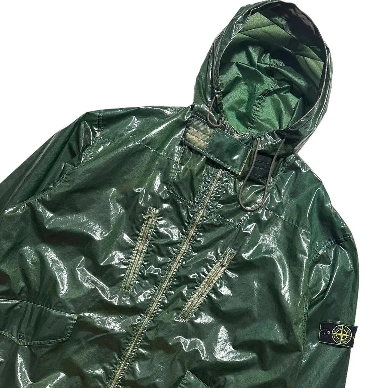 Stone Island 1992 Glazed Silk 'Toffee Wrapper' Jacket