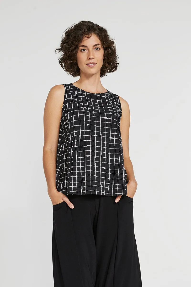 Sympli Crosshatch Trapeze Tank