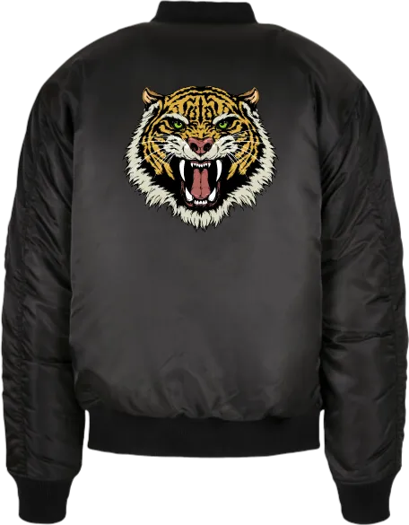 TEKKEN - 'Mishima Tiger' Embroidered Bomber Jacket - Black