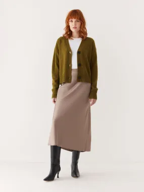 The Yak Wool Cardigan in Olive