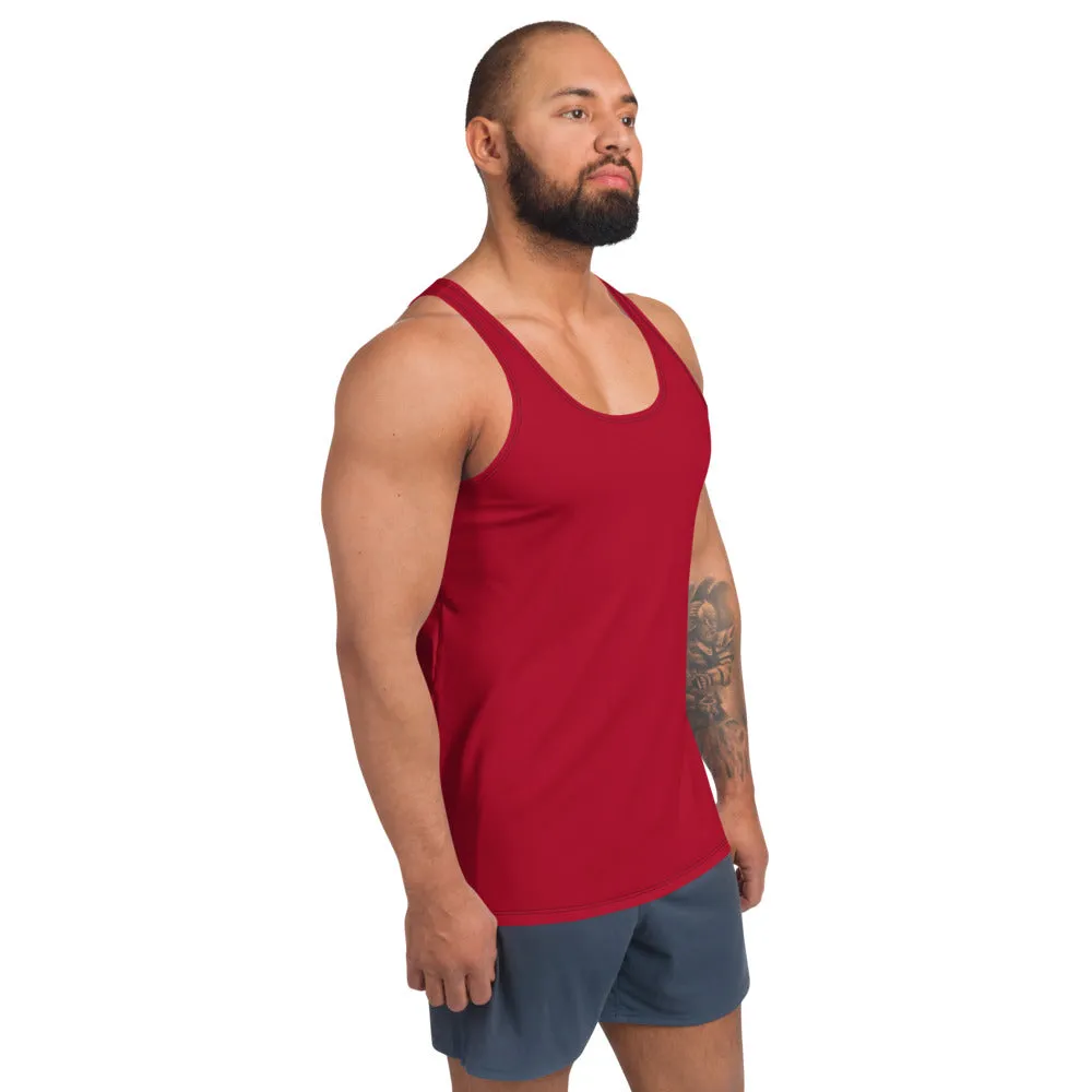 Unisex Tank Top Red and Black