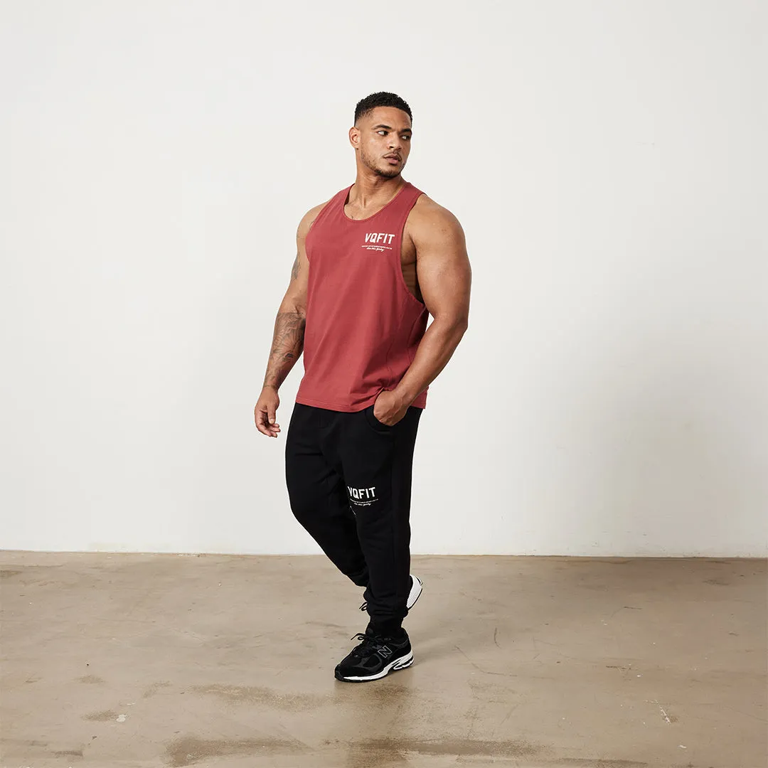 Vanquish VQFIT Distressed Print Brick Red Tank