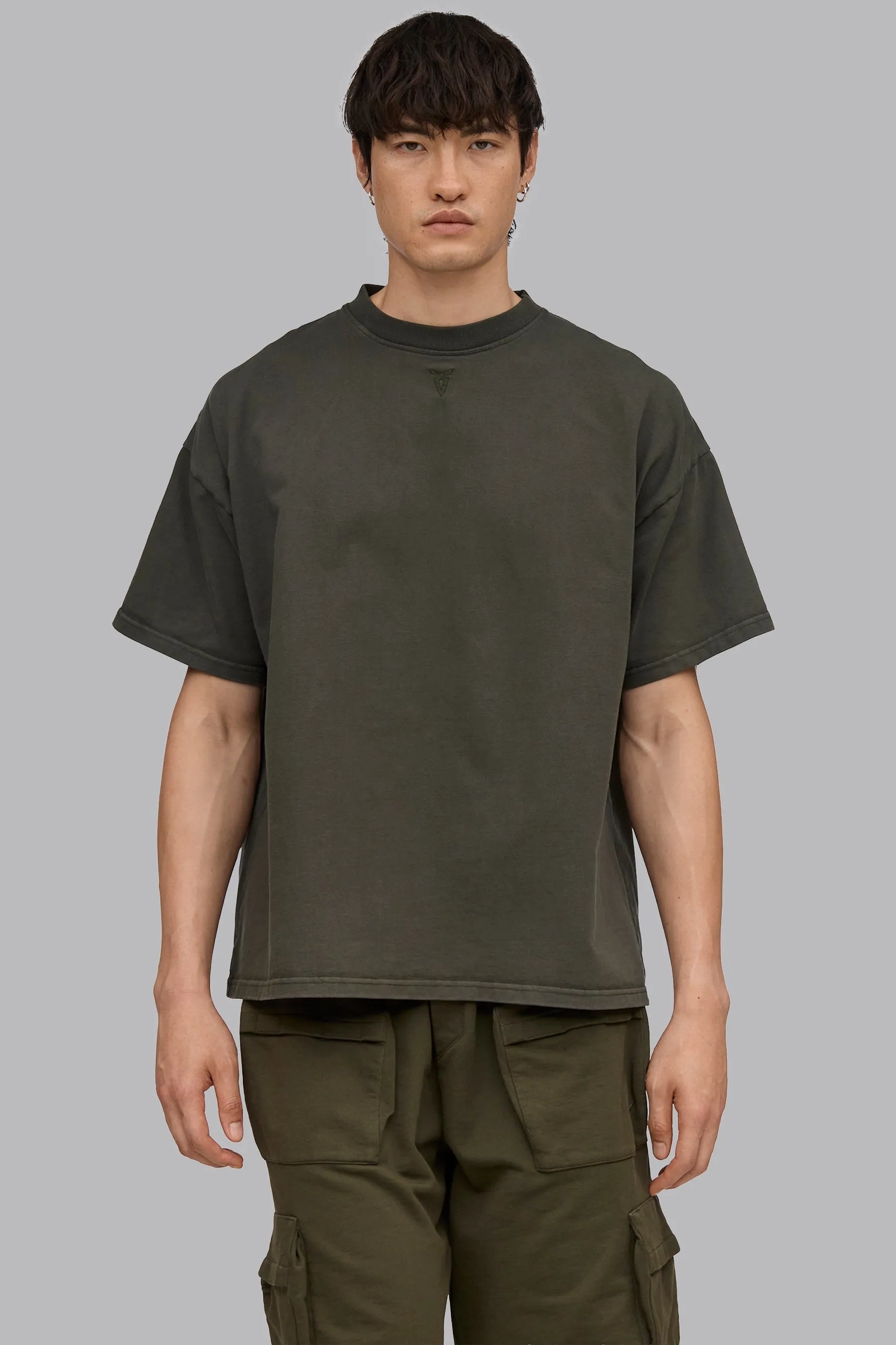 V_LYFE370 BOXY T-SHIRT - Khaki