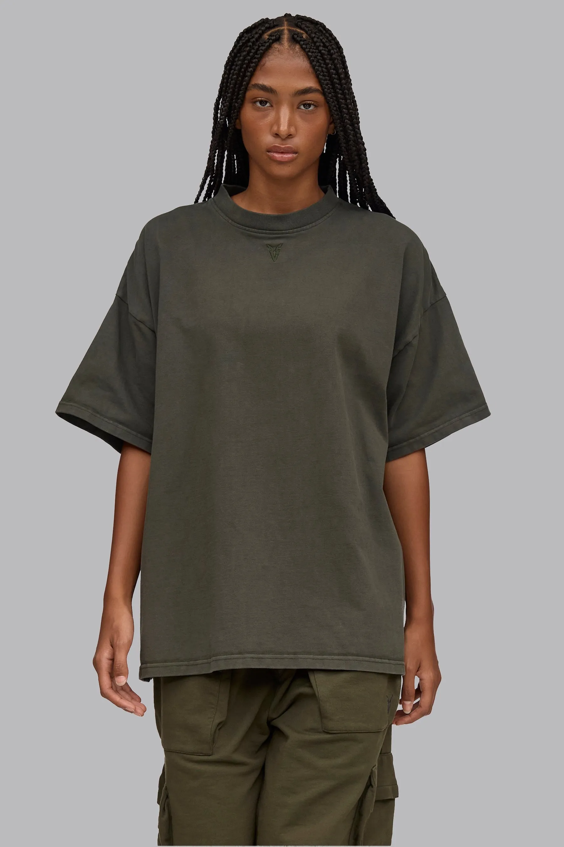 V_LYFE370 BOXY T-SHIRT - Khaki