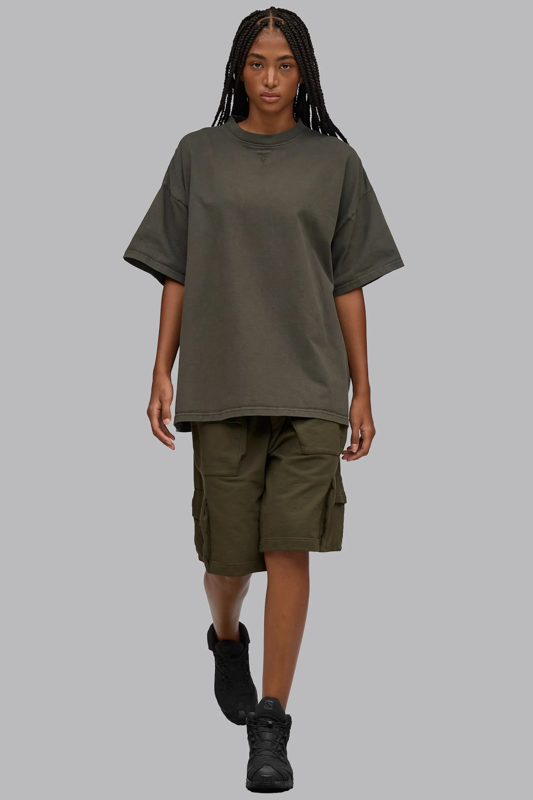 V_LYFE370 BOXY T-SHIRT - Khaki