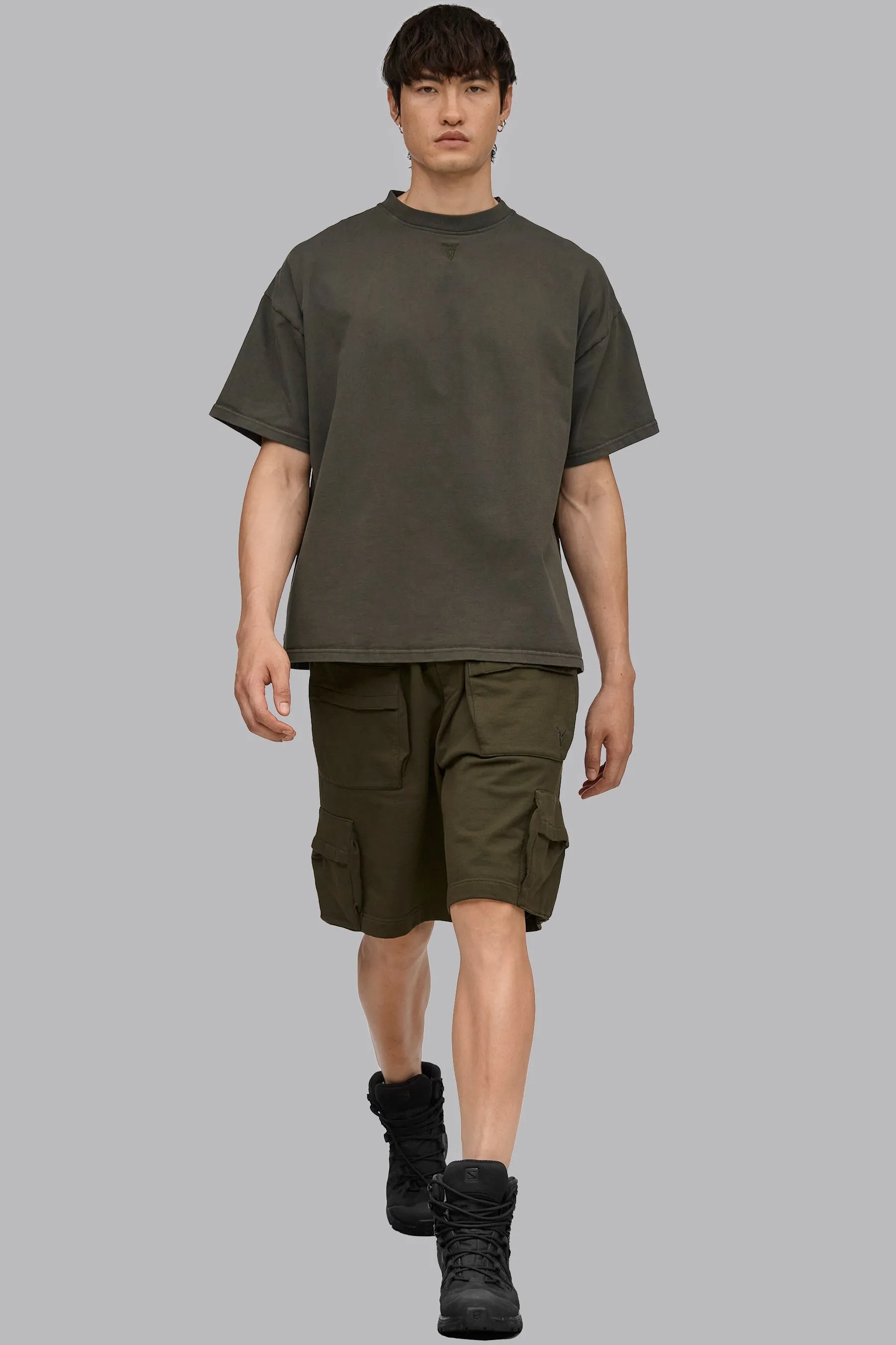 V_LYFE370 BOXY T-SHIRT - Khaki