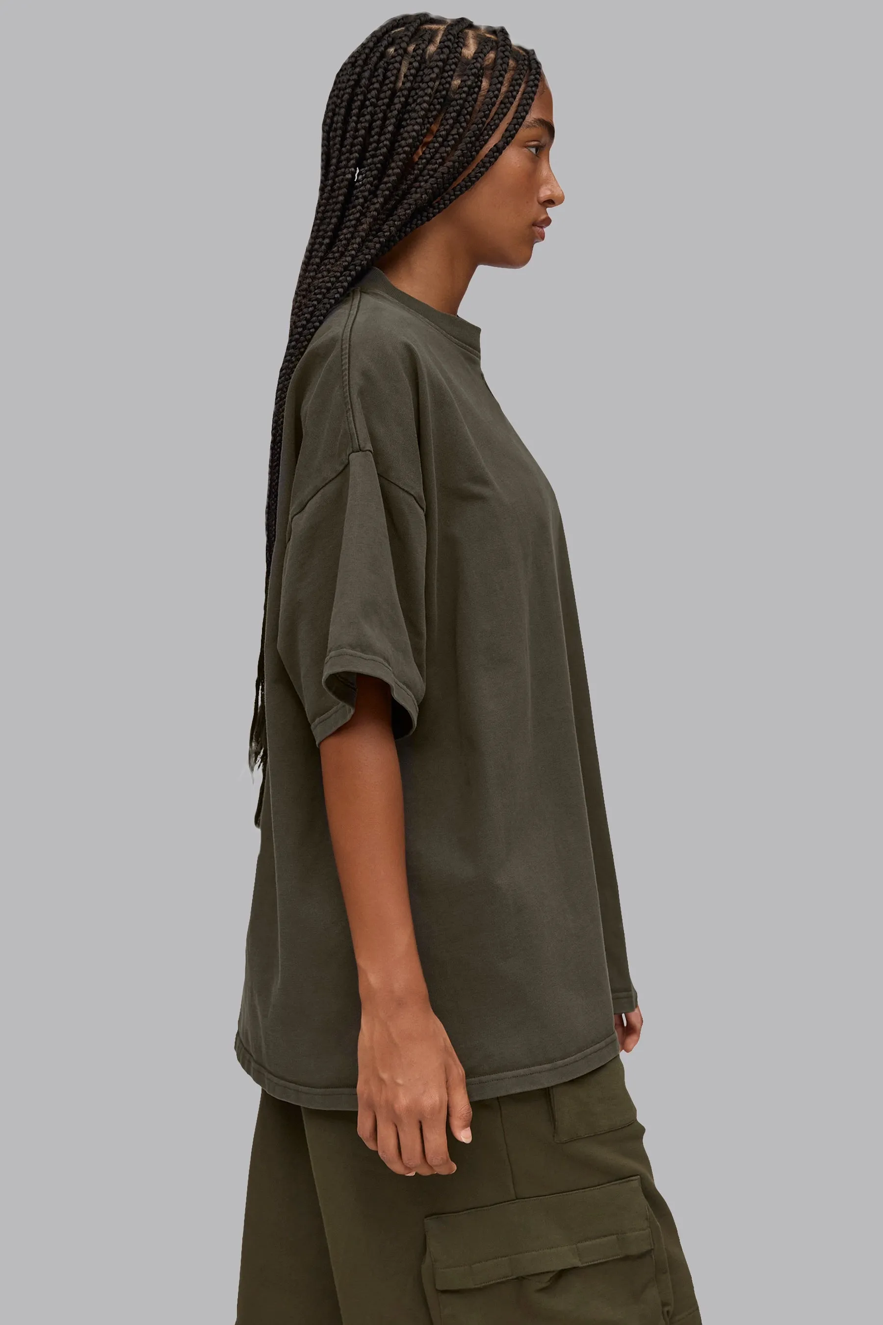 V_LYFE370 BOXY T-SHIRT - Khaki