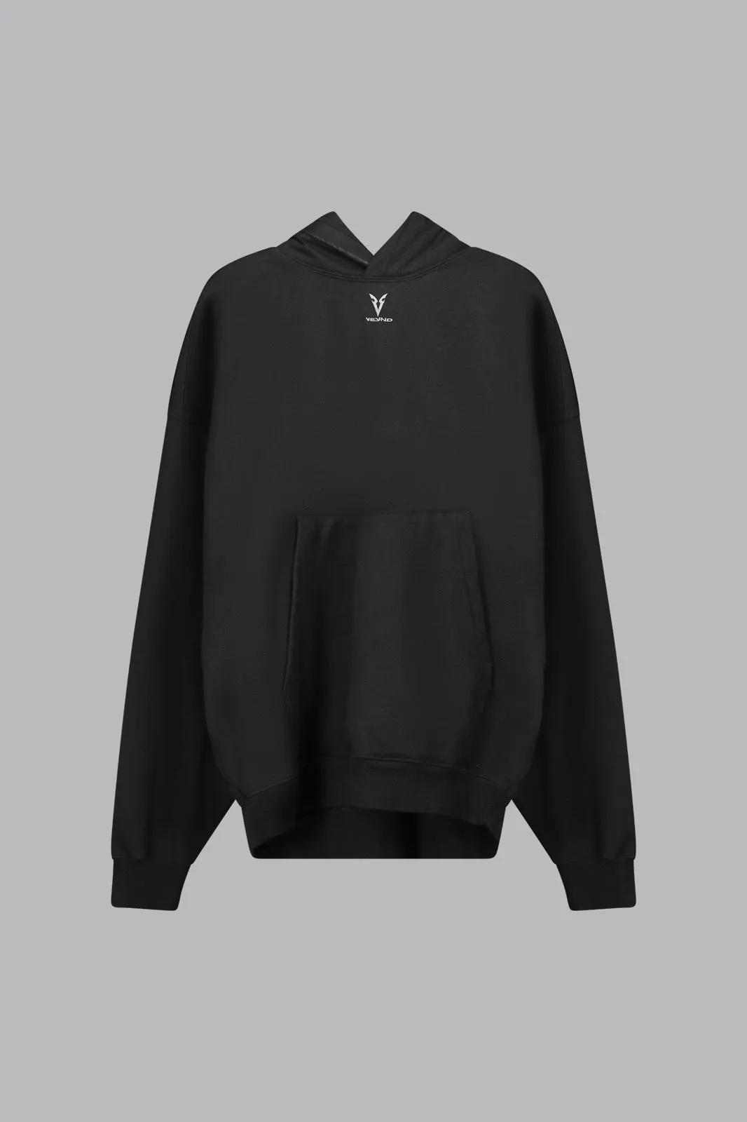 V_LYFE420 LONGLINE HOODIE - Black