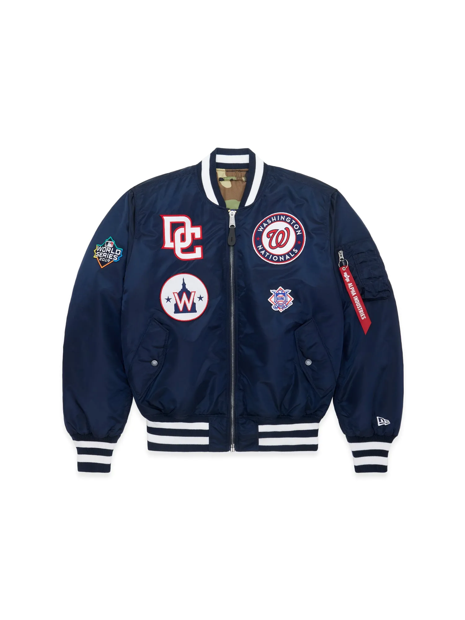 WASHINGTON NATIONALS X ALPHA X NEW ERA MA-1 BOMBER JACKET