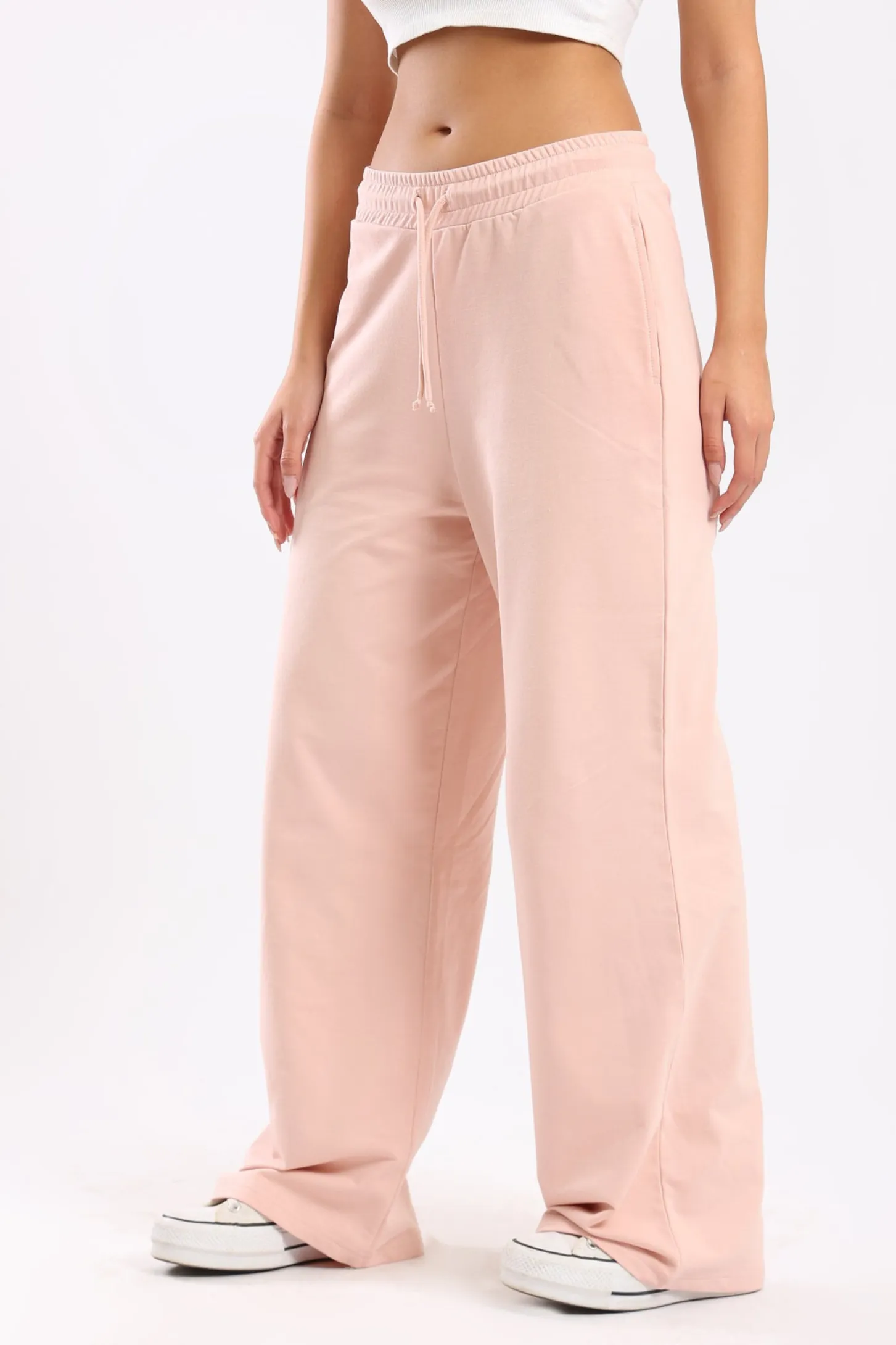 WIDE LEG JOGGERS - BLUSH