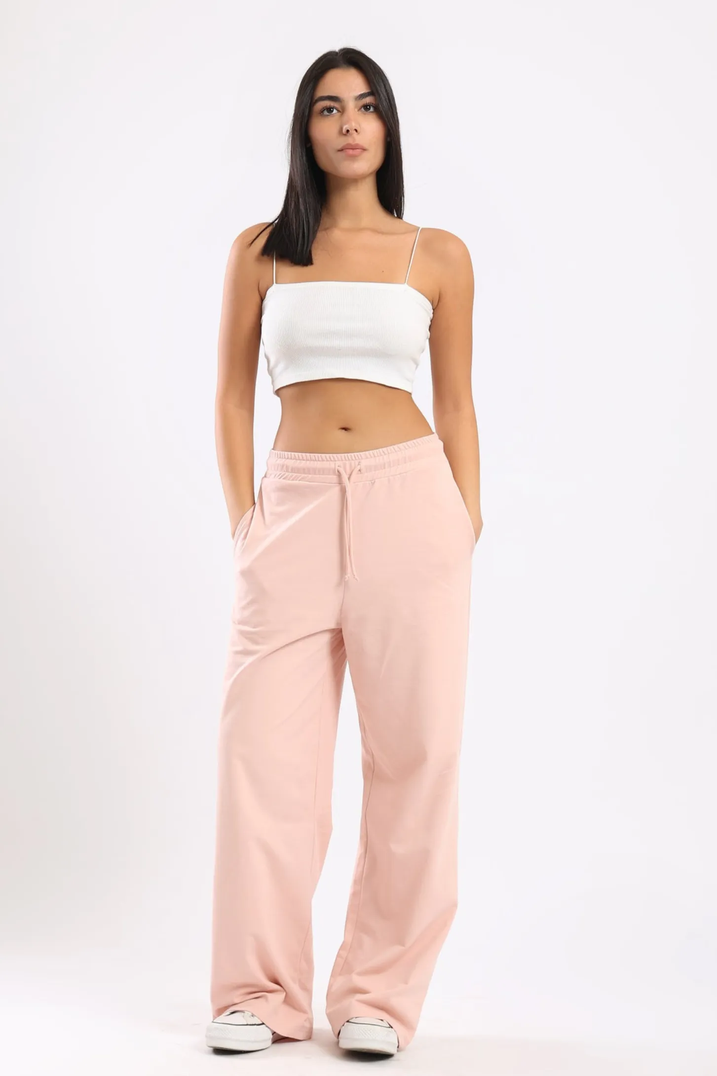 WIDE LEG JOGGERS - BLUSH