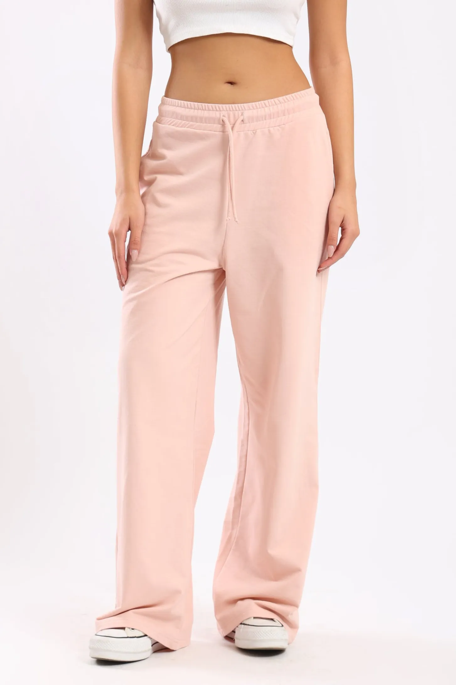 WIDE LEG JOGGERS - BLUSH