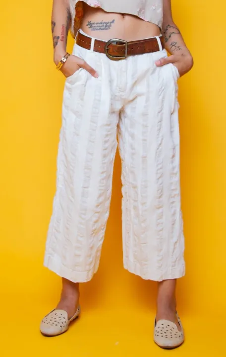 Wide Leg White Pants