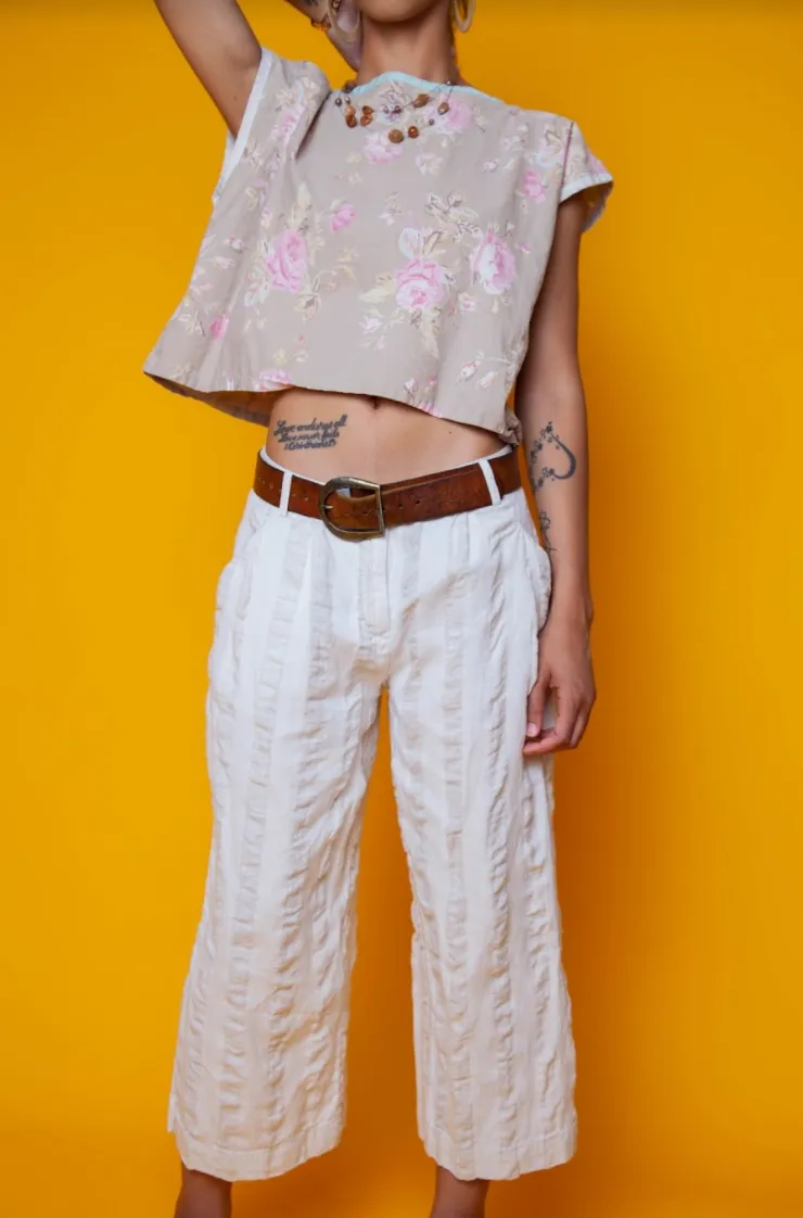 Wide Leg White Pants