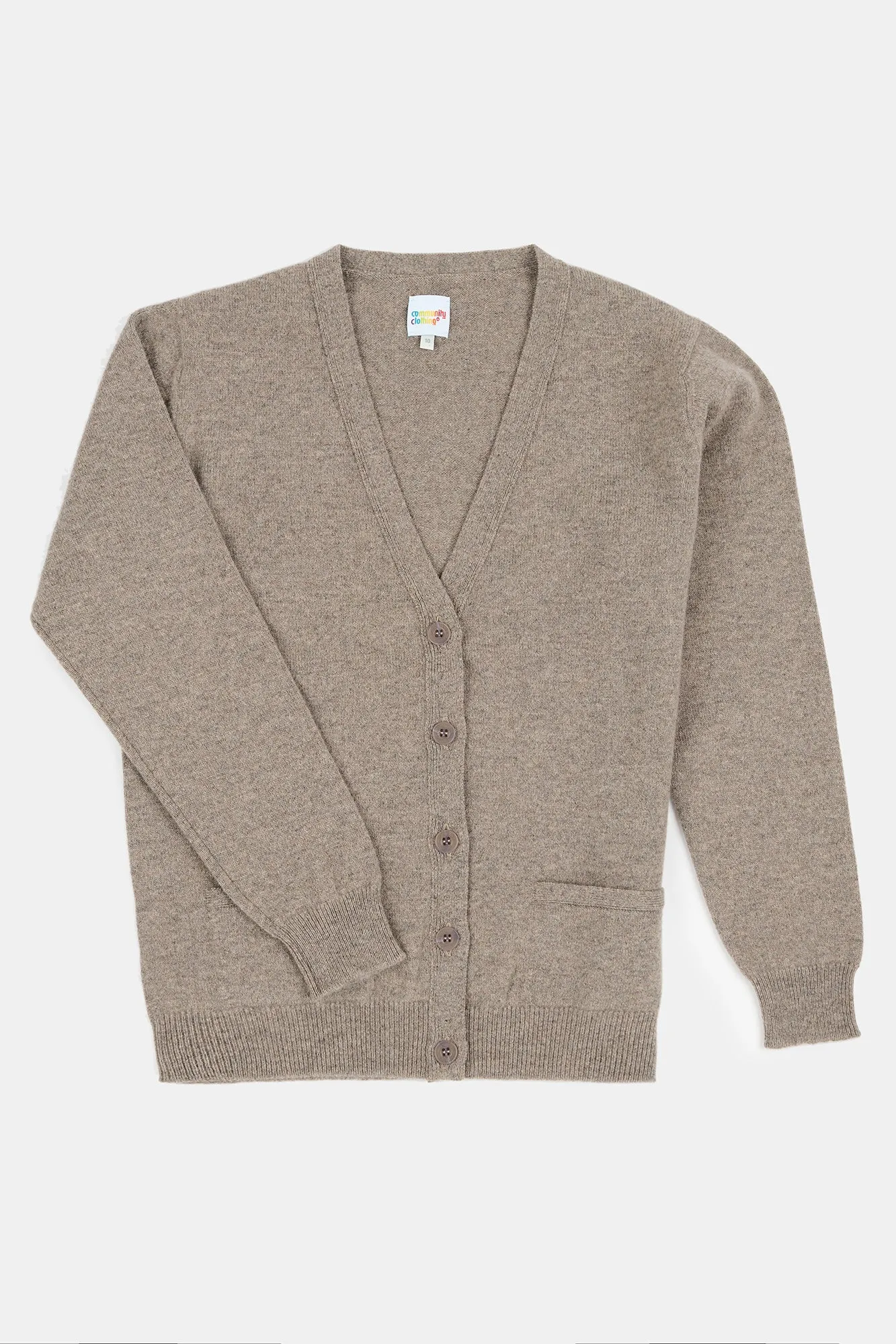 Women's Lambswool Cardigan - Truffle