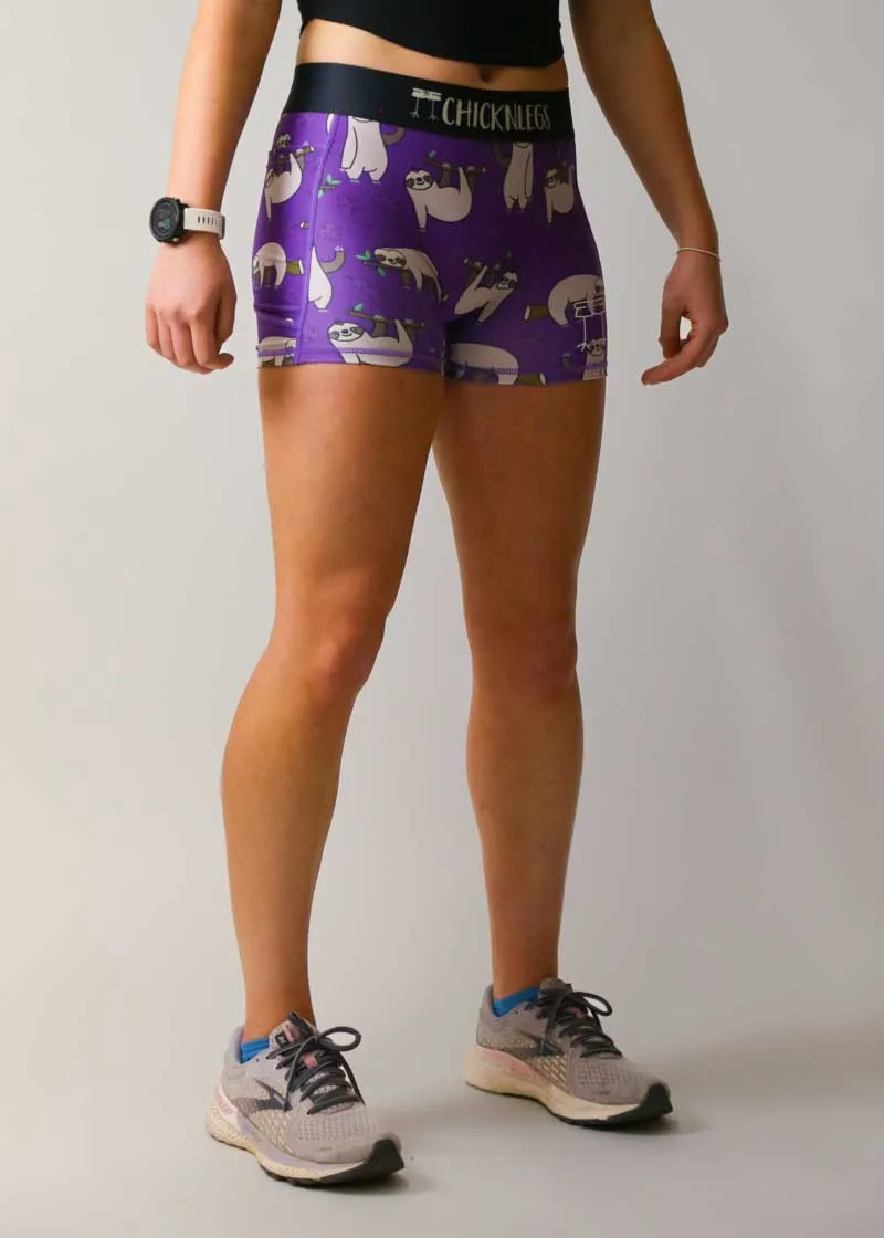 Women's Sloths 3" Compression Shorts