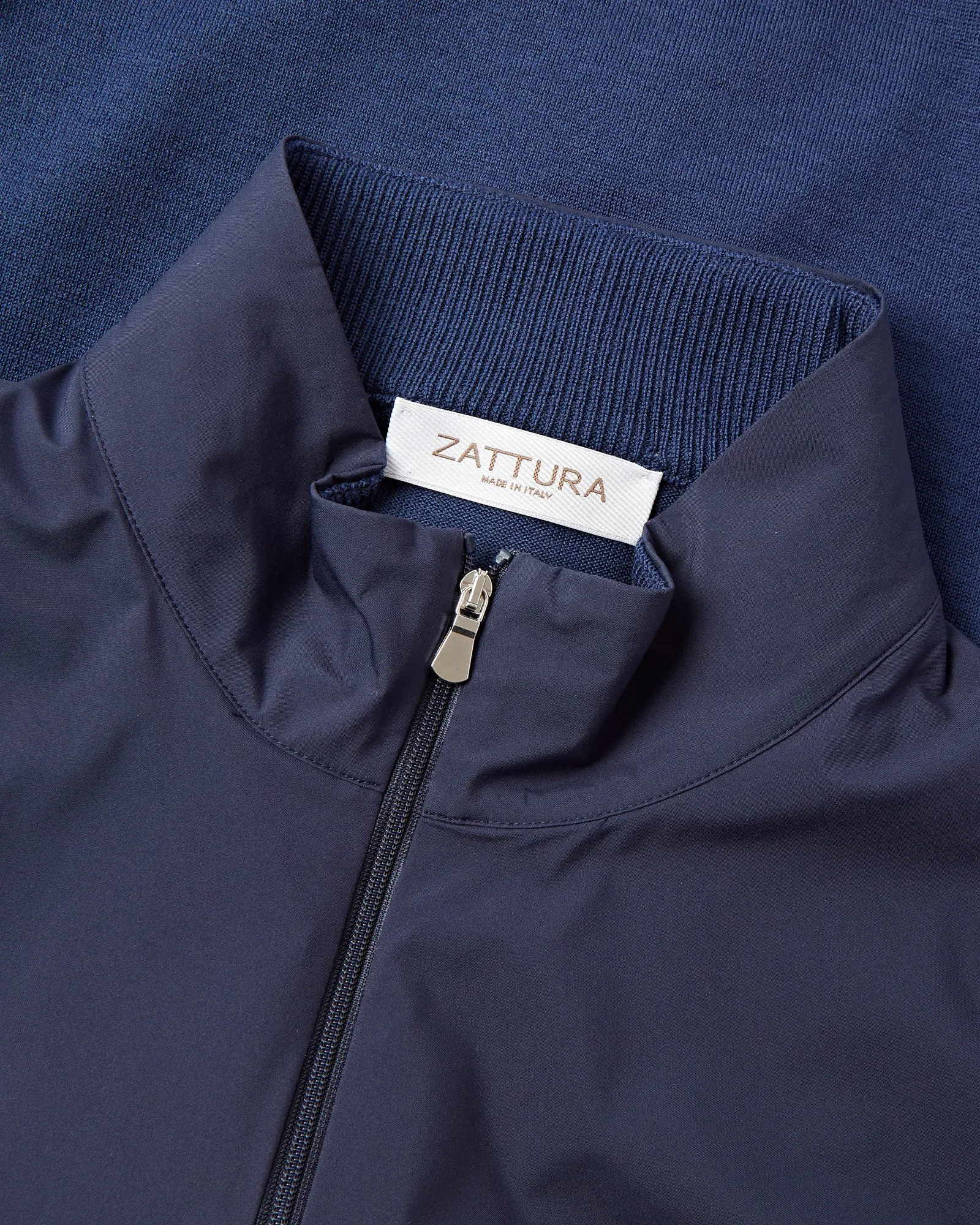 Zattura Technical Wool & Nylon Track Jacket (Petrol Blue)